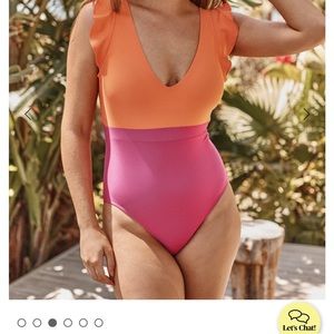 Summersalt Ruffle Backflip Sz 10 Hibiscus & Tangerine Color